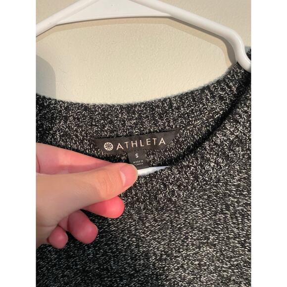 Athleta Perspective Wool Cashmere Crew Sweater In Black Marl Size Small - Picture 10 of 12